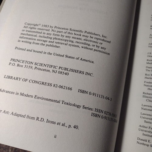 Modern Environmental Toxicology Vol 4: Carcinogenicity and Toxicity of Benzene