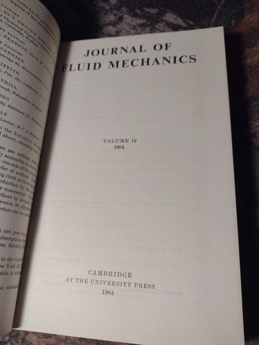 Journal of Fluid Mechanics: Volume 19 1964 by T. Benjamin -Hardcover Engineering
