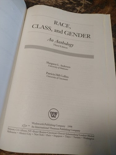 Race, Class, and Gender: An Anthology by Margaret Andersen -3rd Ed. -1998 -PB