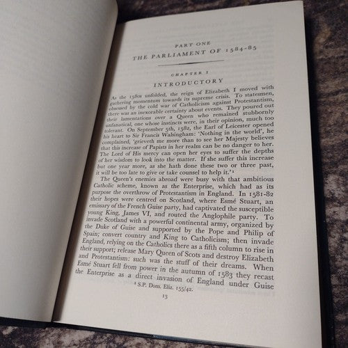 Elizabeth I and Her Paliaments 1584-1601 by J. E. Neale -Hardcover 1958 -History