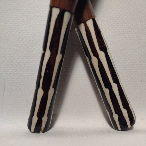 Vintage Bone and Olive wood Salad Spoon And Fork,  Kenya