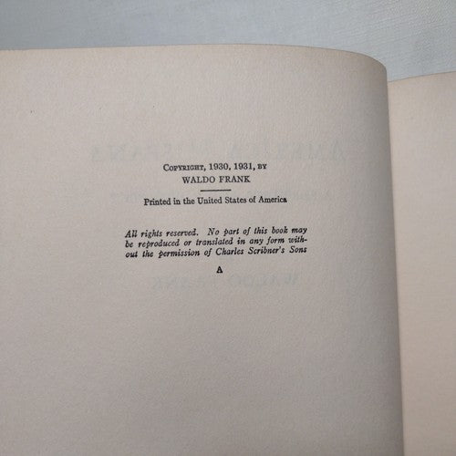 America Hispana, a Portrait and a Prospect Waldo David Frank  1932 1st edition