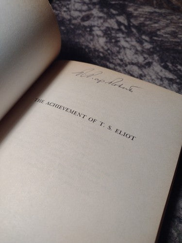 The Achievement Of T.S. Eliot: An Essay on the Nature of Poetry F.O. Matthiessen