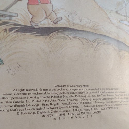 Hilary Knight's Twelve Days of Christmas by Hilary Knight -1981 Hardcover -EXLIB