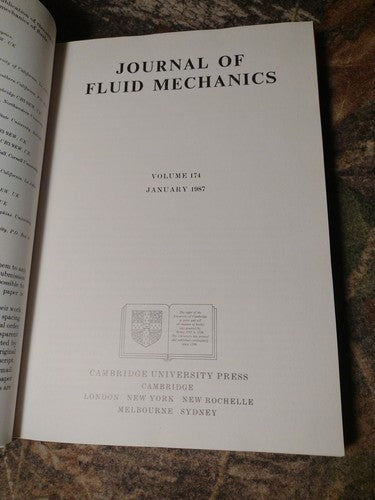 Journal of Fluid Mechanics: Volume 174, Jan. 1987 By Cambridge University Press