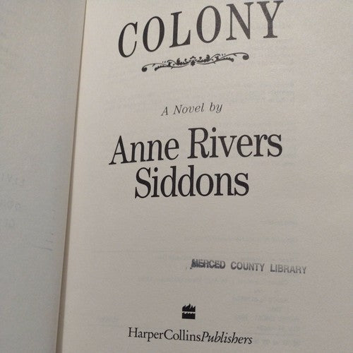 Colony by Anne Rivers Siddons (1992, Hardcover)