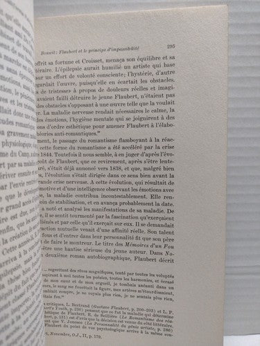 Gustave Flaubert Et Le Principe D'Impassibilité Par Marianne Bonwit - 1950 - PB.