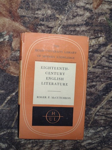 Eighteenth-Century English Literature by Roger McCutcheon Hardcover 1950 Vintage