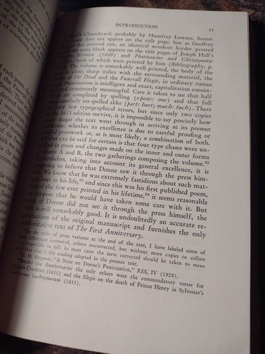 John Donne: The Anniversaries by Frank Manley -1968 -Hardcover -2nd Printing