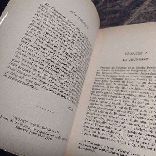 Knowledge of the Letters: Fenelon The Man and the Work by Ely Carcassonne -1946
