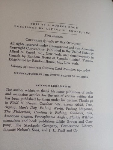 Tactics On Trout By Ray Ovington 1969 1st Edition Fresh water Fishing