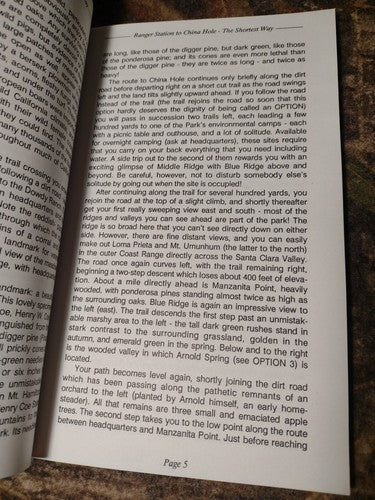 The Trails of Henry W. Coe State Park by Winslow Briggs -ExLibrary -2nd Edition