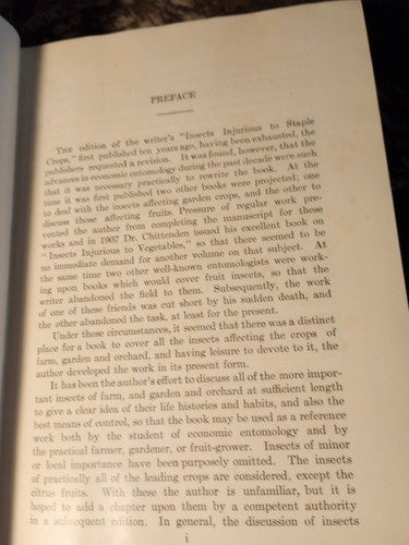 Rare Insect Pests Of Farm, Garden, And Orchard By Sanderson And Peairs 1921