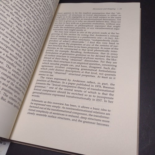 Surface Structure by Robert Fiengo -Hardcover -1980 -Vintage Philosophy / Math