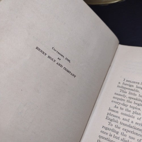 French Phrases and Questions by Moritz Levi -Hardcover -1920 -Vintage French Lit