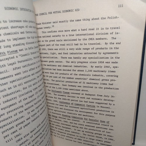 Economic Integration In The Soviet Bloc by Heinz Kohler (1965) Exlibris