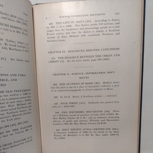A Manual Of Middle English, 1050-1400 By John Wells -3rd & 4th Supplement  1929