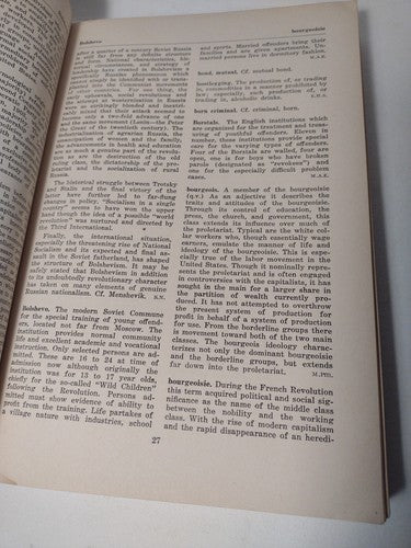 Dictionary of Sociology by Henry Fairchild -hardcover -1944 -Vintage Sociology