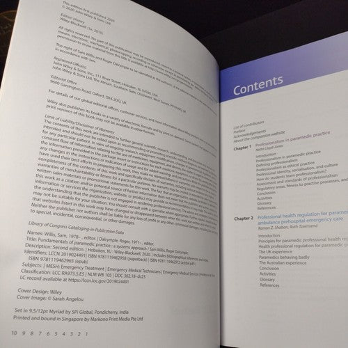 Fundamentals of Paramedic Practice: A Systems Approach, Sam Willis -2nd Ed 2020