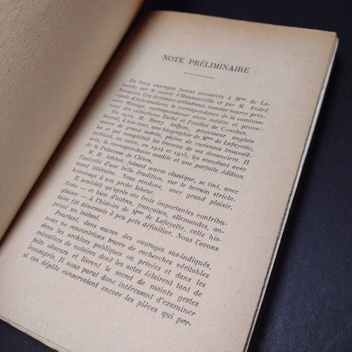 Madame De Lafayette En Menage, Emile Magne -French Paperback -1926 -Ex Libris