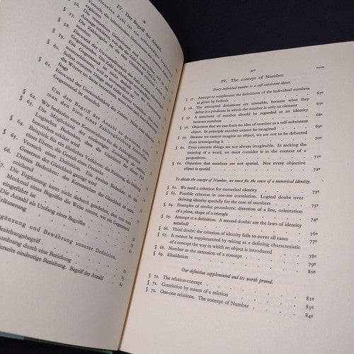 The Foundations of Arithmetic by J.L. Austin English/German 1950 Hardcover