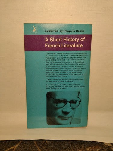 A Short History Of French Literature By Geoffrey Brereton -1965 reprint -PB
