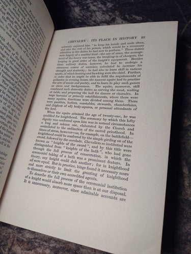 Chivalry: Its Historical Significance and Civilizing Influence Prestage -1928 HC