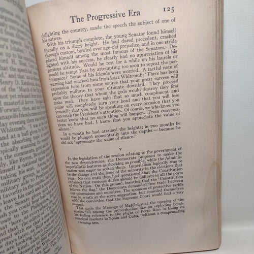 Beveridge And The Progressive Era By Claude M. Bowers (1932) First Edition