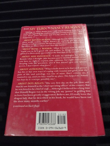My Turn : The Memoirs of Nancy Reagan by William Novak and Nancy Reagan (1989