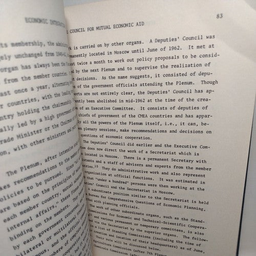 Economic Integration In The Soviet Bloc by Heinz Kohler (1965) Exlibris