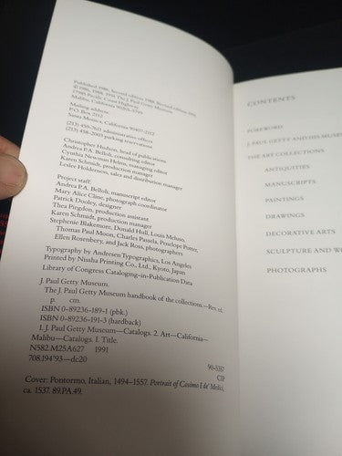 The J. Paul Getty Museum Handbook of the Collections 1991 Revised Edition