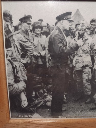 General Eisenhower Oak Framed Print, Instructional Aid antique