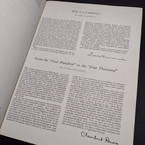 International Celebrity Register U.S. Edition -1959 First Edition Hardcover