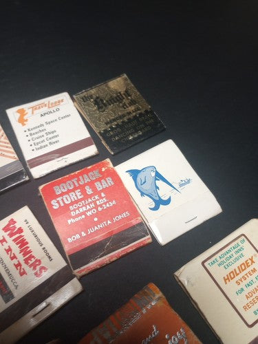 vintage matchbook lot California, Nevada, Virgin Islands, San Francisco