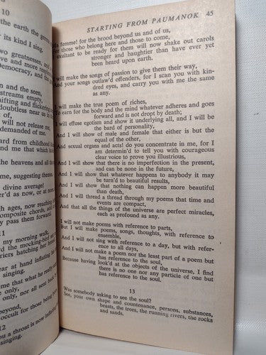 Leaves Of Grass By Walt Whitman -1954 -Trade PB -14th Print -Classic Poetry
