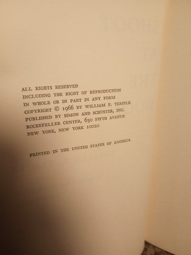 SHOOT AT THE MOON by William F. Temple (1966) Simon & Schuster BCE