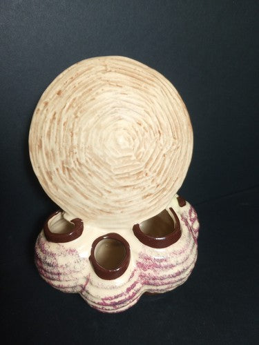 Antique '40s Stewart B McCulloch California Pottery Asian Figure Bamboo Planter