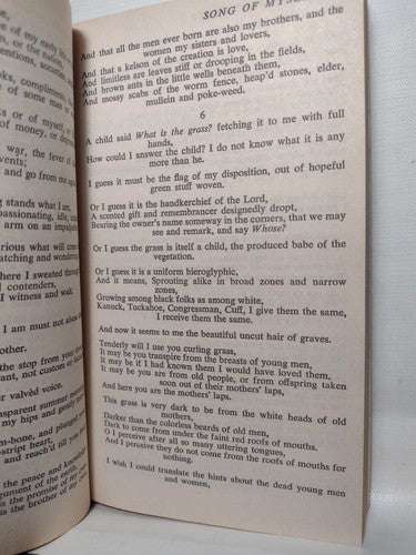 Leaves Of Grass By Walt Whitman -1954 -Trade PB -14th Print -Classic Poetry