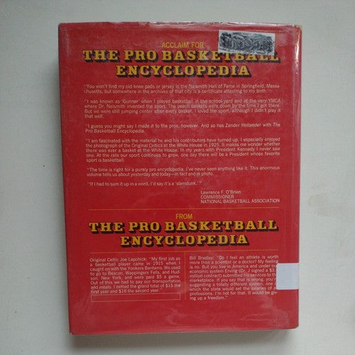 The Pro Basketball Encyclopedia Hardcover Zander Hollander 1977