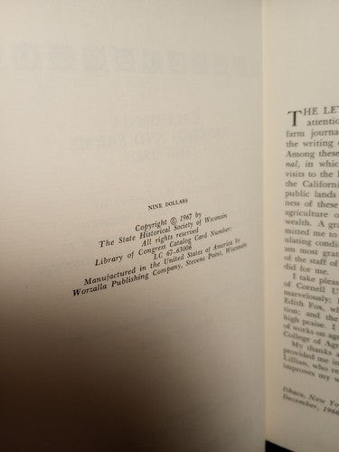 Gates, Paul California Ranchos and Farms 1846-1862 HCwDj