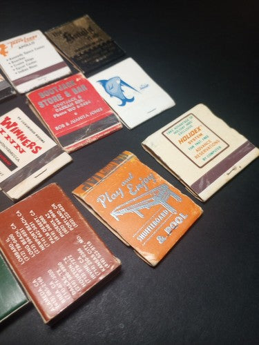 vintage matchbook lot California, Nevada, Virgin Islands, San Francisco