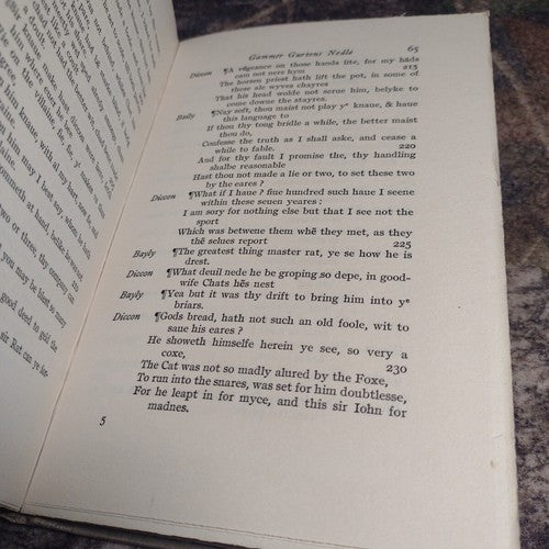 Gammer Gvrtons Nedle by Mr. S. Mr. of Art -1920 -Hardcover -Vintage Literature