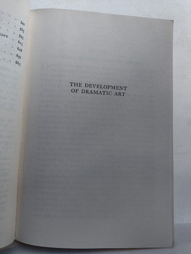 The Development Of Dramatic Art By Donald Clive Stuart -1960 -PB -New Dover Ed.