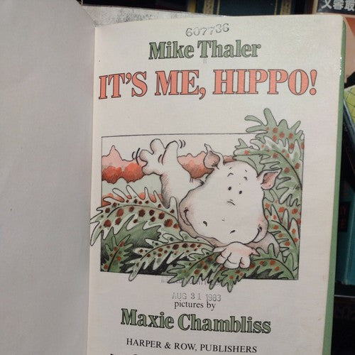 I Can Read Books: It's Me, Hippo! by Mike Thaler -1983 Hardcover
