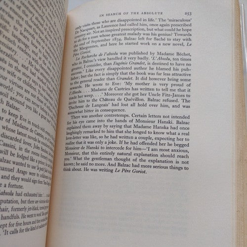 Prometheus The Life of Balzac Andre Maurois Hardcover Dust Jacket First Edition