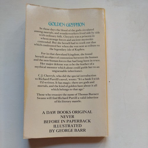 The Golden Gryphon Feather by RICHARD PURTILL -1st DAW Paperback -1979