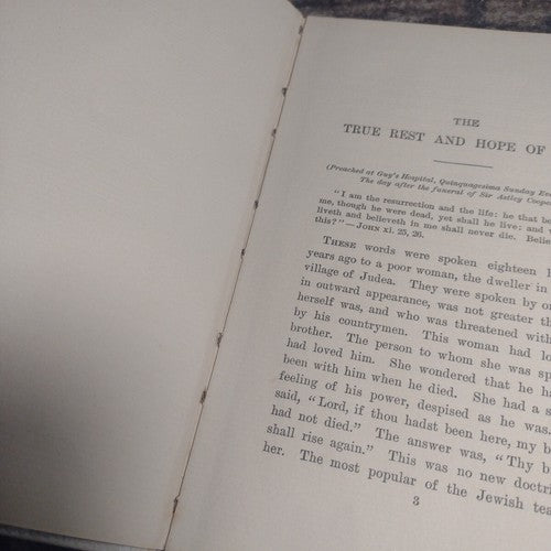 The True Rest and Hope of Man by Frederick Maurice -Circa Late 1800's-1900's HC