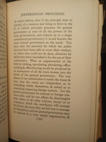 Jeffersonian Principles and Hamiltonian Principles by James Truslow Adams -1932