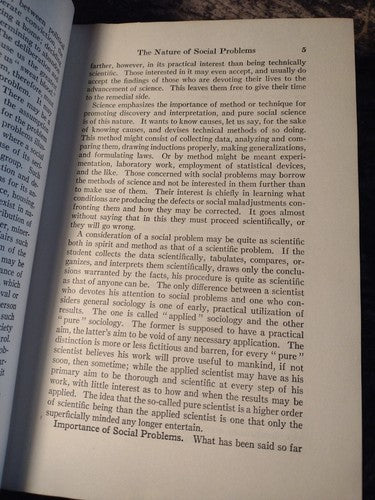 Current Social Problems by John Gillette -Hardcover -1933 -Vintage Sociology