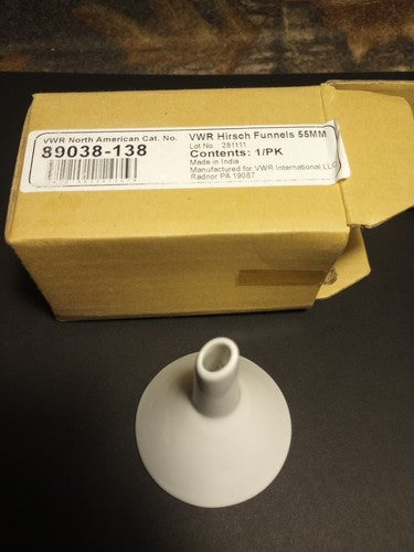 VWR Hirsch Funnel 55mm 89038-138 New in Box